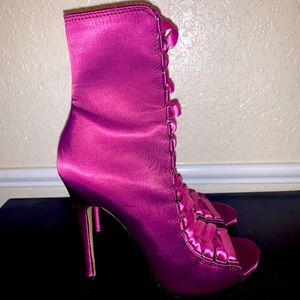 SEXY Satin Magenta Heels